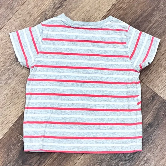 Baby Boden Gray and Red Airplane Tee Shirt Top Plane Short Sleeves 18-24m - Picture 8 of 12
